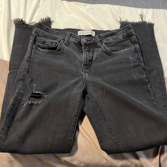 Flying monkey size 26 stretch black destroyed jeans - Picture 1 of 7